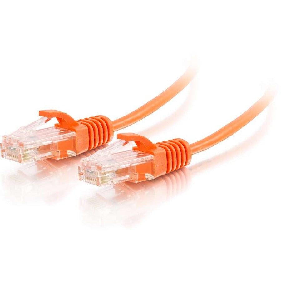 C2G 7ft Cat6 Slim Snagless Unshielded (UTP) Ethernet Cable - Orange