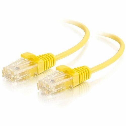 C2G C2G02241 Cat6 Slim Ethernet Patch Cable 0.5ft Yellow