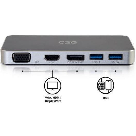 C2G C2G54477 Notebook Dock/Port Replicator Wired Usb 3.2 Gen 1 (3.1 Gen 1) Type-C Black