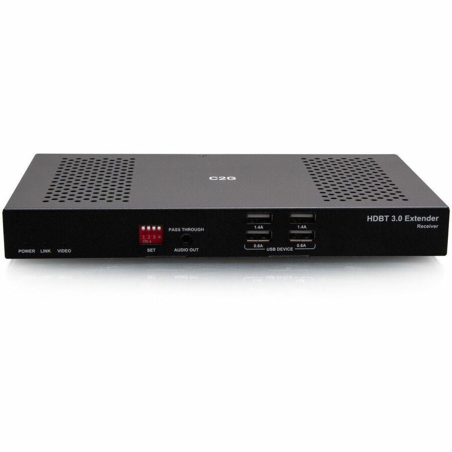 C2G HDMI HDBaseT + USB-B to A + RS232 Over Cat Extender Box TX to Box RX (18Gbps) 4K 60Hz