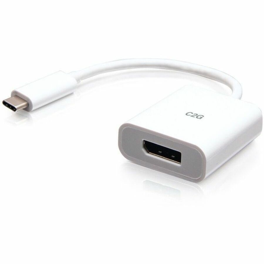 C2G USB-C to DisplayPort Adapter Converter - 4K 60Hz - White C2G26934