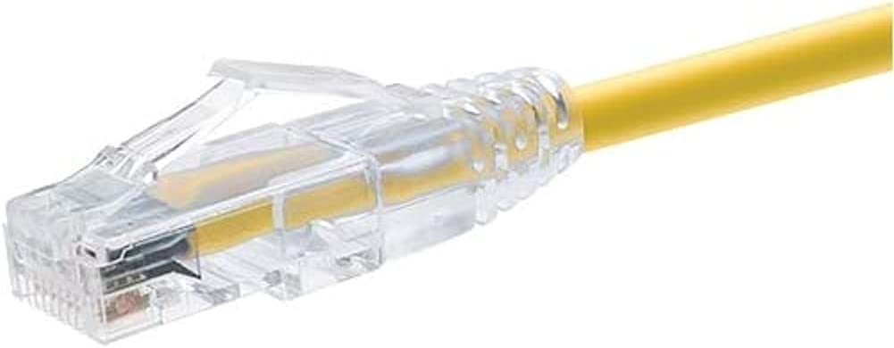 CAT6 Patch Cable 25ft Snagless ClearFit Yellow - RJ45 Ethernet Cable | UNC GROUP 10138