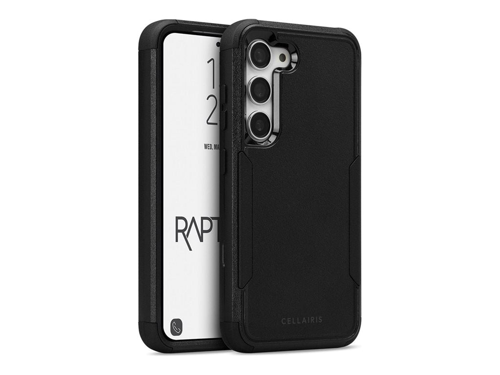 CELLAIRIS Rapture V2 - Back cover for cell phone - rugged - natural grain - polycarbonate - black - for Samsung Galaxy S23 83-0032001R