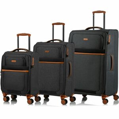 CHAMPS Classic II 3-Piece Softside Luggage Set - Black