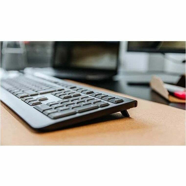 CHERRY KW 3000 Keyboard - Wireless, Slim, USB, Quiet, Full Size, Four Hot Keys, Fold Out