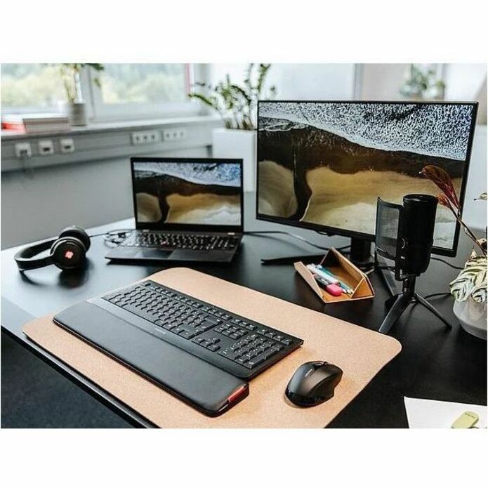 CHERRY KW 3000 Keyboard - Wireless, Slim, USB, Quiet, Full Size, Four Hot Keys, Fold Out