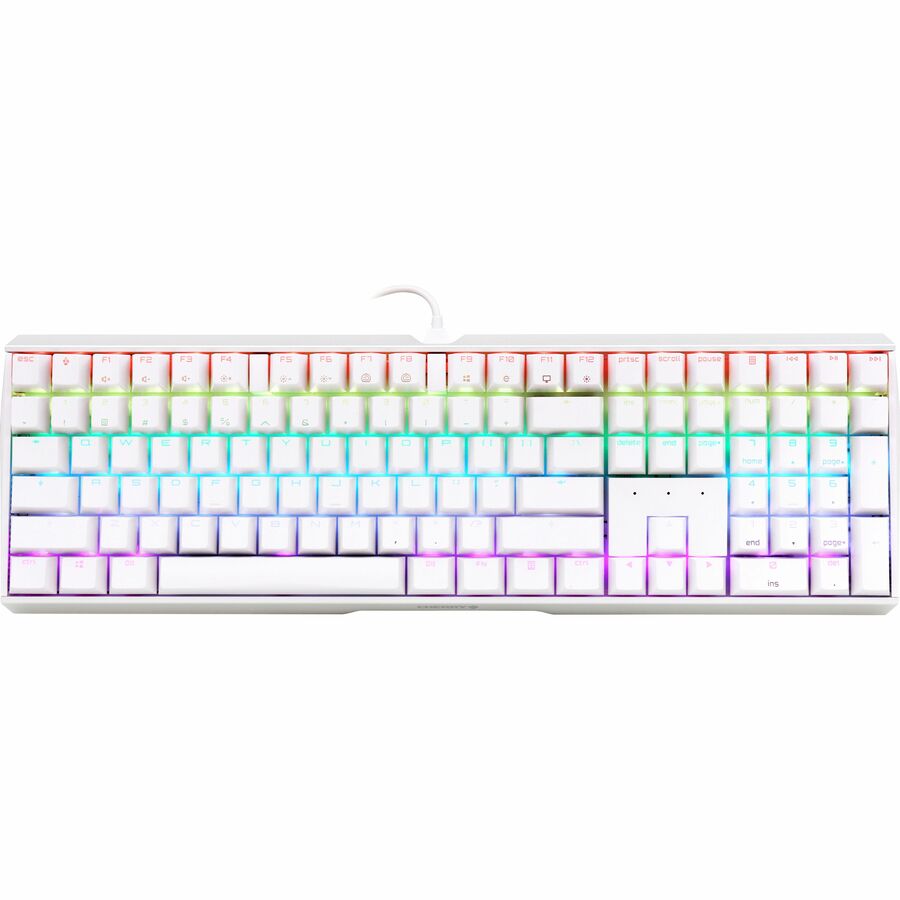 CHERRY MX 3.0S Wired RGB Keyboard, MX BLACK SWITCH, For Office And Gaming, White G80-3874HUAUS-0