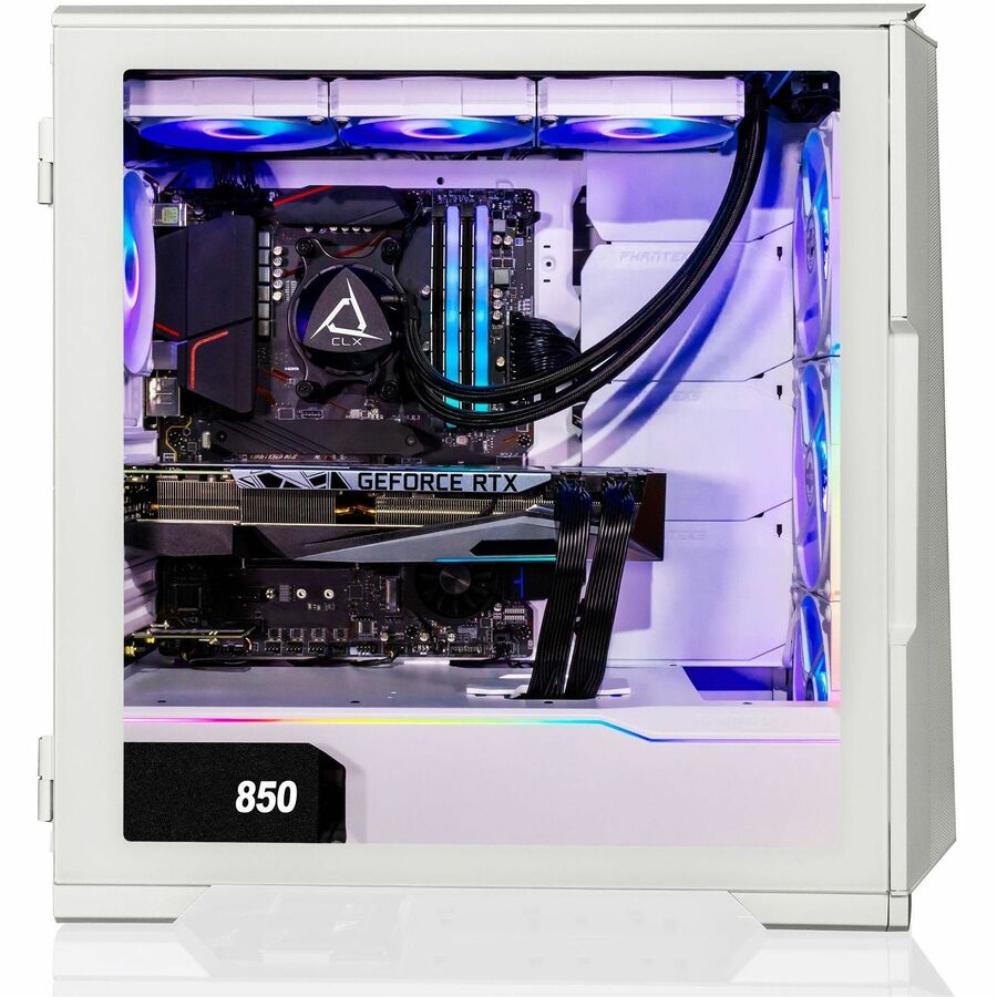 CLX SET Gaming Desktop - Liquid Cooled AMD Ryzen 9 7950X 4.5GHz 16-Core Processor, 32GB DDR5 Memory, GeForce RTX 4080 16GB GDDR6X Graphics, 1TB SSD, 4TB HDD, WiFi, Windows 11 Home 64-bit
