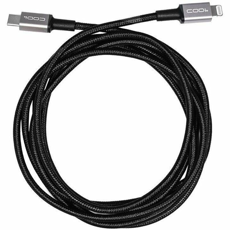 CODi 6' USB-C to Lightning (MFI Certified) Braided Nylon Charge & Sync Cable A01072