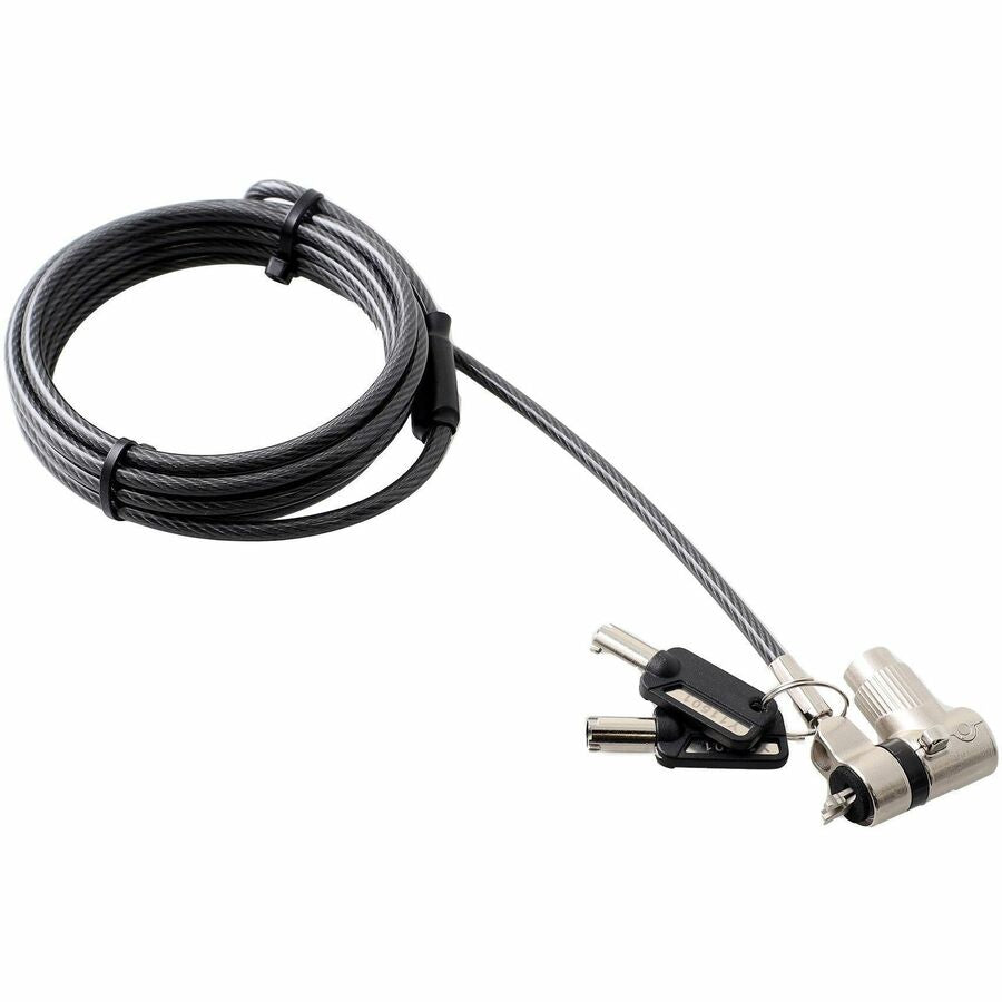 CODi Universal 3-in-1 Key Cable Lock - Patented T-bar/Master Keyed Lock - Steel Gray Black
