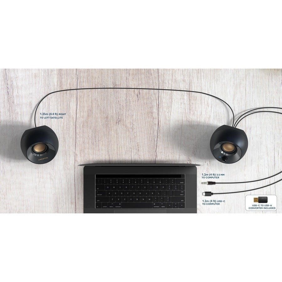CREATIVE PEBBLE V2-SYS,SPKR CREATIVE PEBBLE V2 WW-R N BK,MODEL NO.MF1695,SPEAKER