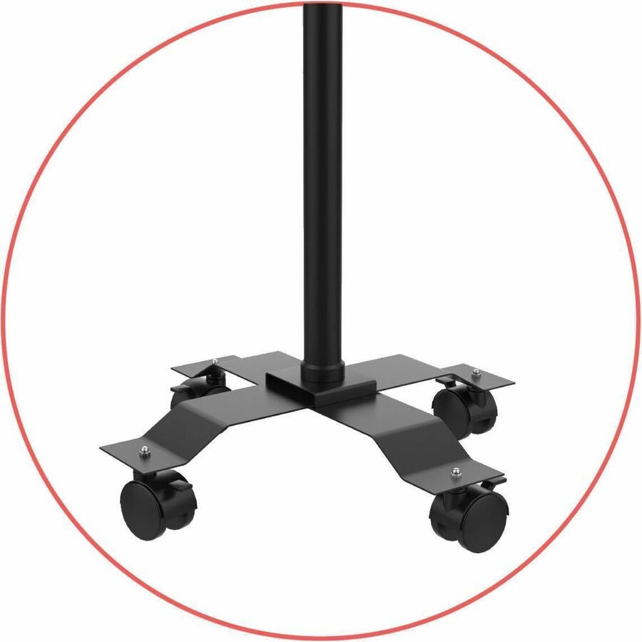 CTA Digital Compact Mobile Floor Stand with Universal Security Enclosure (Black) - Up to 1