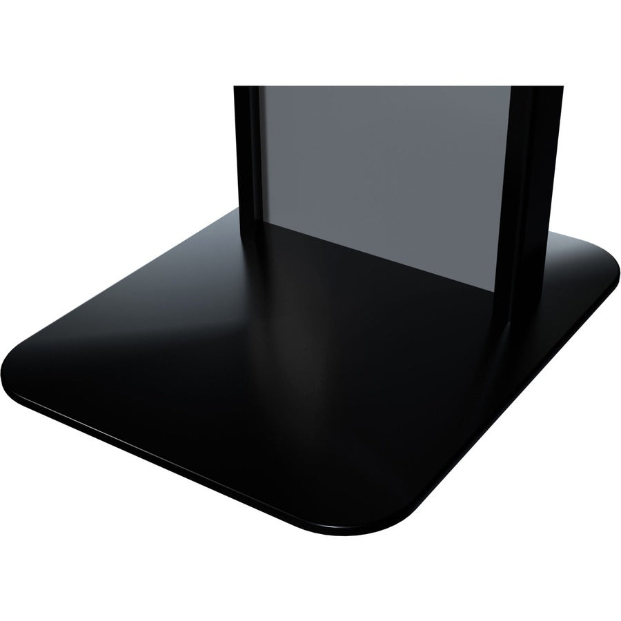 CTA Digital Customizable Premium Locking Floor Stand Kiosk with Graphic Card Slot for branding for 10.2-in iPad 7th/ 8th/ 9th Gen & More (Black) PAD-PARAF1