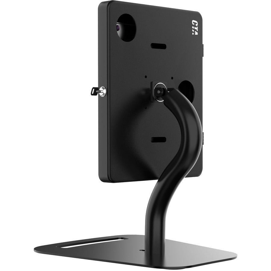 CTA Digital Premium Height-Adjustable Floor-to-Desk Security Kiosk for Tablets PAD-PARAFD
