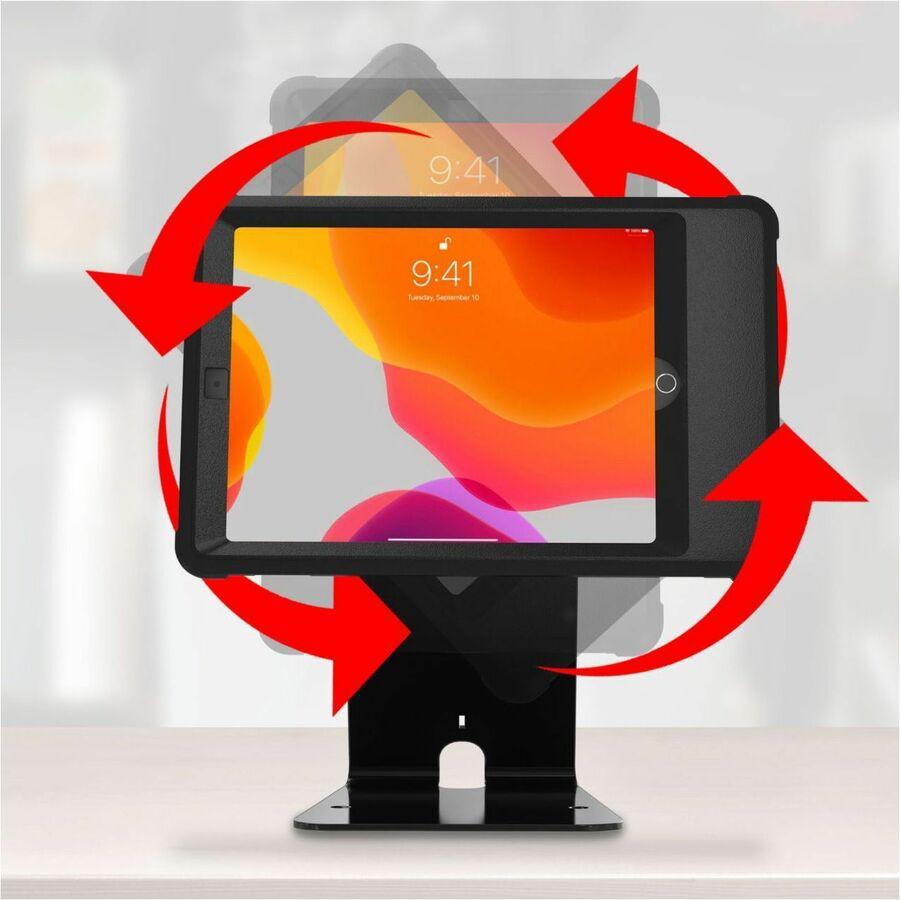 CTA Digital Quick Release Secure Table Kiosk w/ Inductive Charging Case