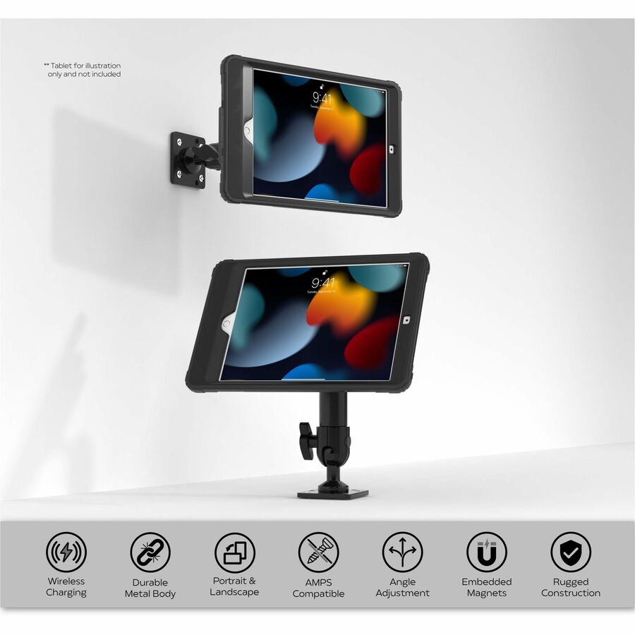 CTA Digital Vehicle Dash Mount Kit with Wireless Inductive Charging Case - 75 x 75 100 x 1