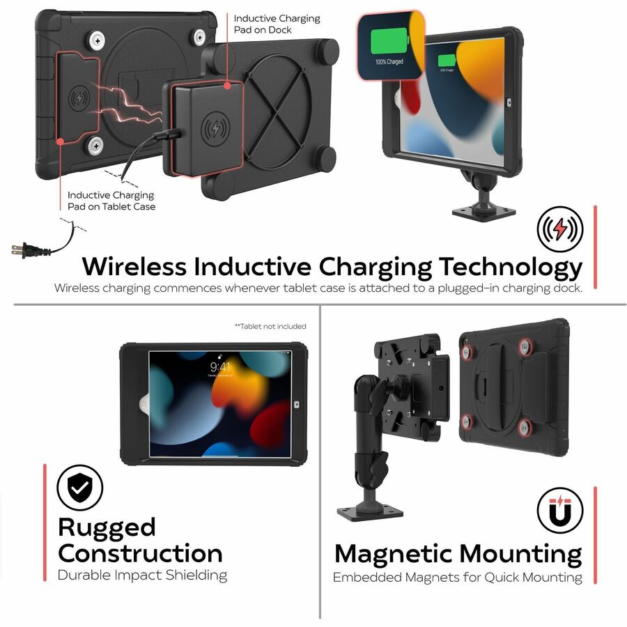 CTA Digital Vehicle Dash Mount Kit with Wireless Inductive Charging Case - 75 x 75 100 x 1