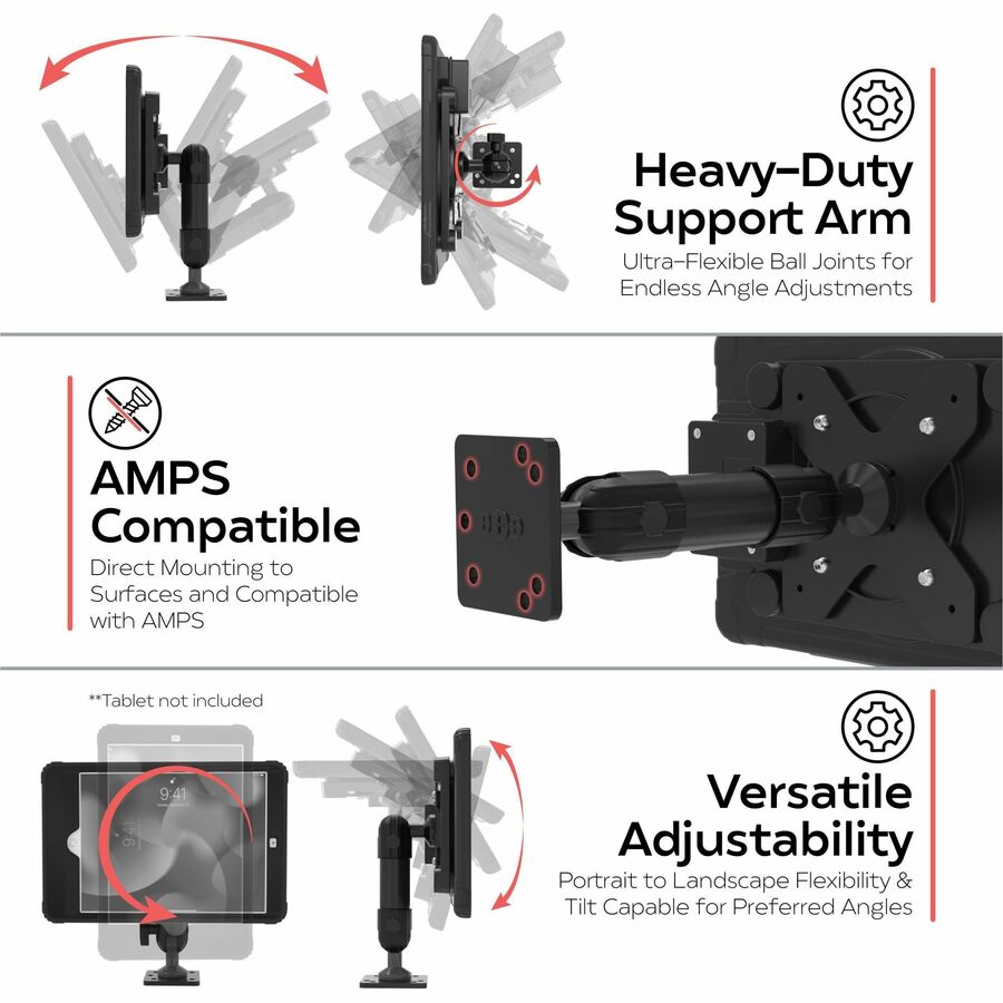 CTA Digital Vehicle Dash Mount Kit with Wireless Inductive Charging Case - 75 x 75 100 x 1
