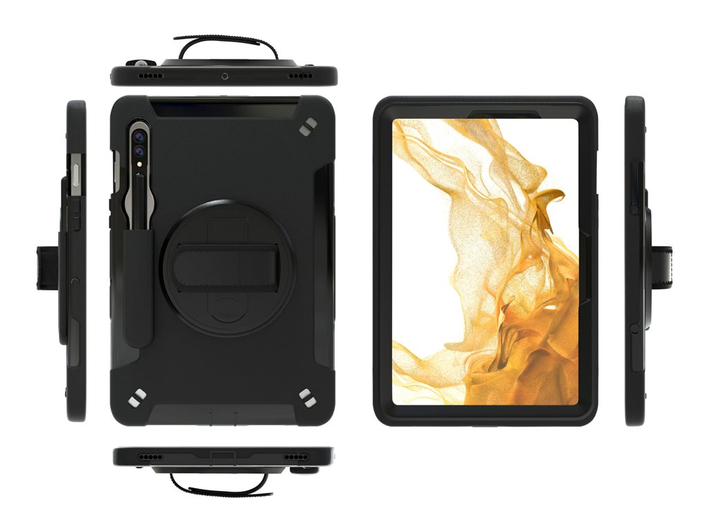 CTA - Protective case for tablet - built-in 360ï¿½ rotatable grip kickstand - for Samsung Galaxy Tab S7 FE, Tab S7+, Tab