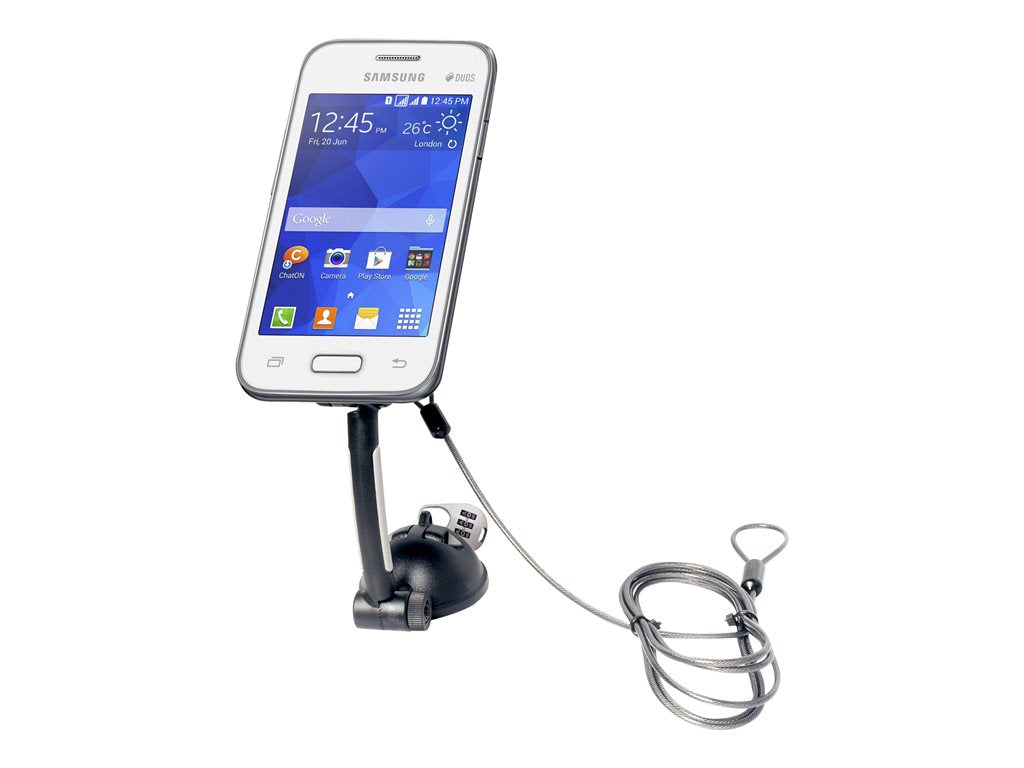 CTA Suction Mount Stand with Theft Deterrent Lock - Mounting kit (suction cup holder, combination cable lock) - for