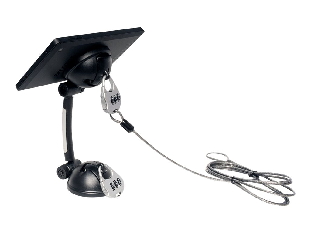 CTA Suction Mount Stand with Theft Deterrent Lock - Mounting kit (suction cup holder, combination cable lock) - for
