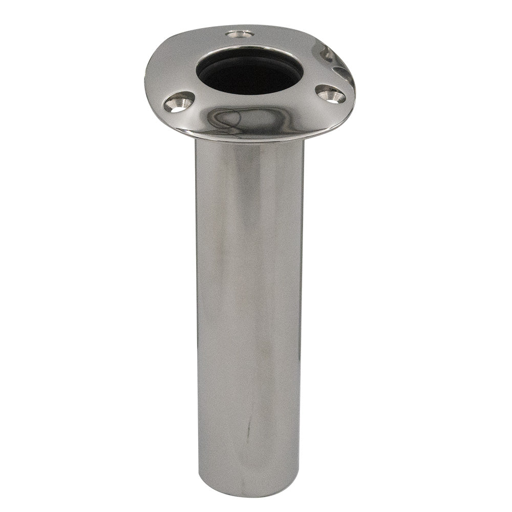 C.E. Smith 70 Series Standard Flush Mount Rod Holder - 0 Degree - Stainless Steel - Cast