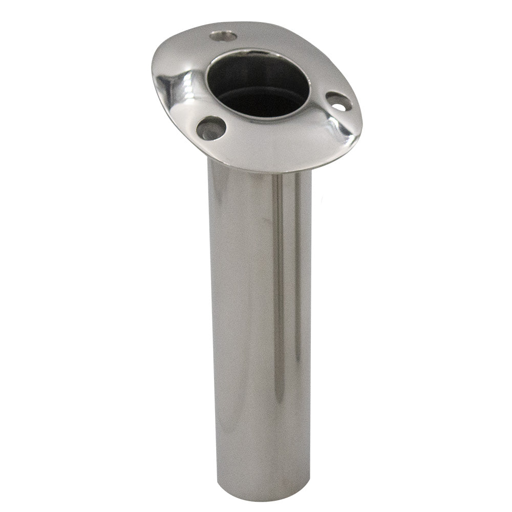 C.E. Smith 70 Series Standard Flush Mount Rod Holder - 15 Degree - Stainless Steel -