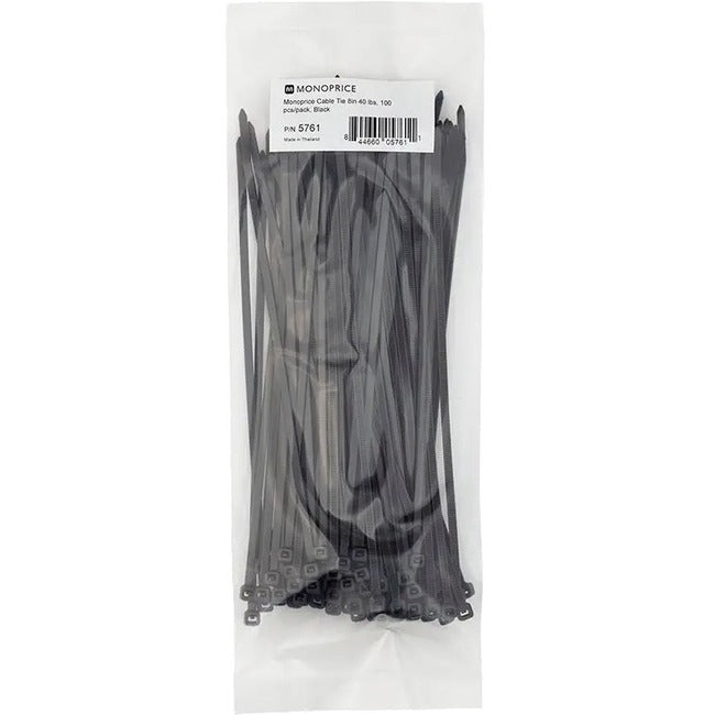 Cable Tie 8 Inch 40Lbs_ 100Pcs/Pk Black