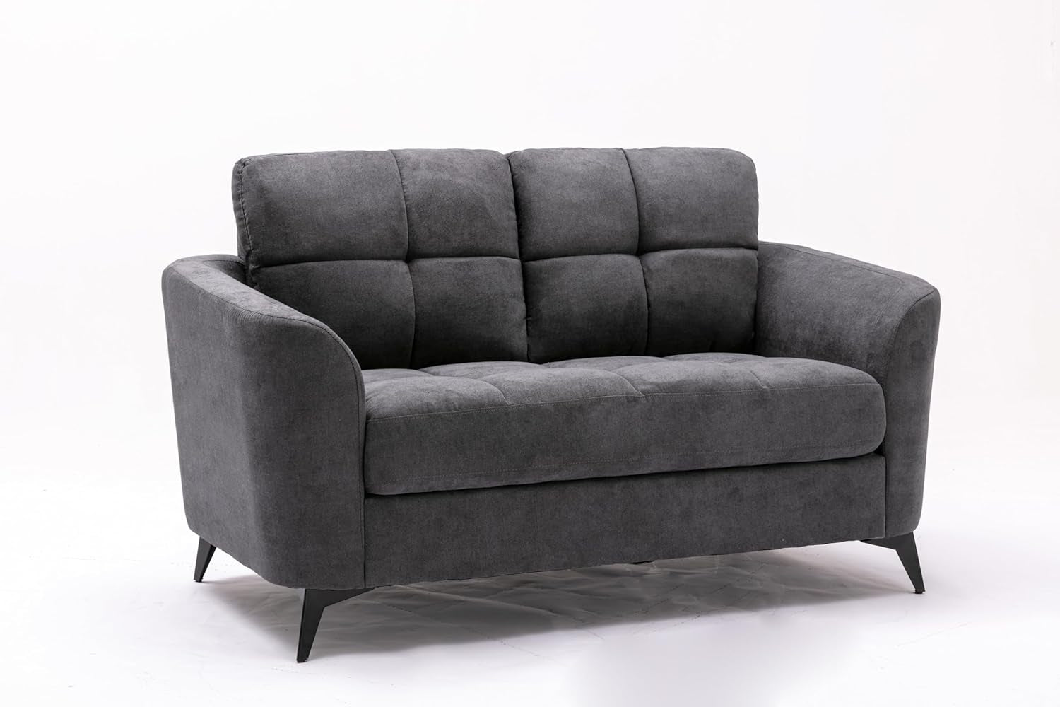 Callie Gray Velvet Sofa Loveseat Living Room Set 79 Inch Sofa 60 Inch Loveseat