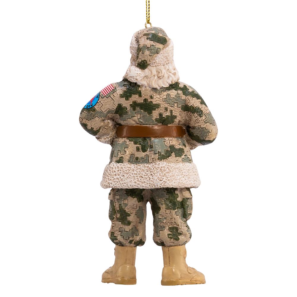 Camouflage Military Santa Ornament