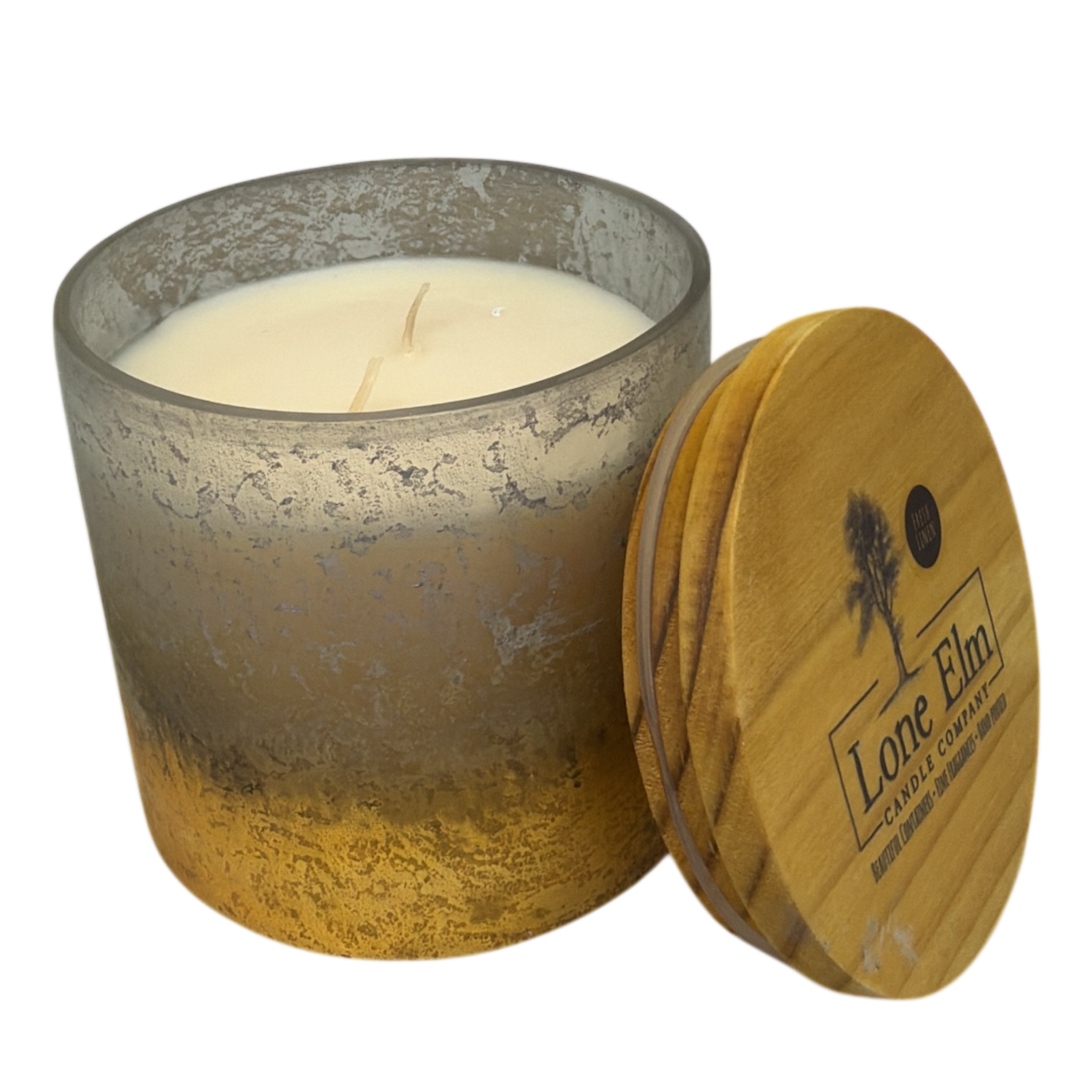 Candle in a Mercury Glass Jar - 4 Inch - Fresh Linen Scented