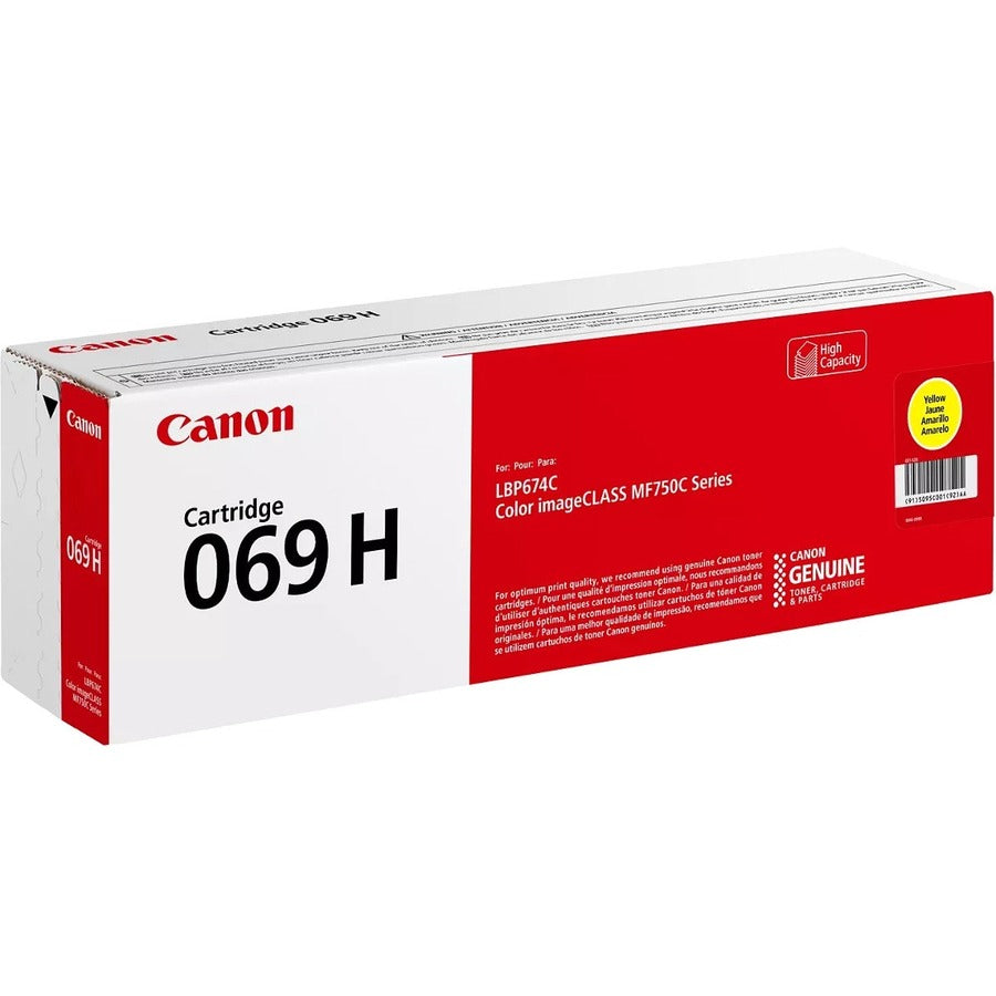 Canon 069 Original High Yield Laser Toner Cartridge - Yellow - 1 Pack - 5500 Pages