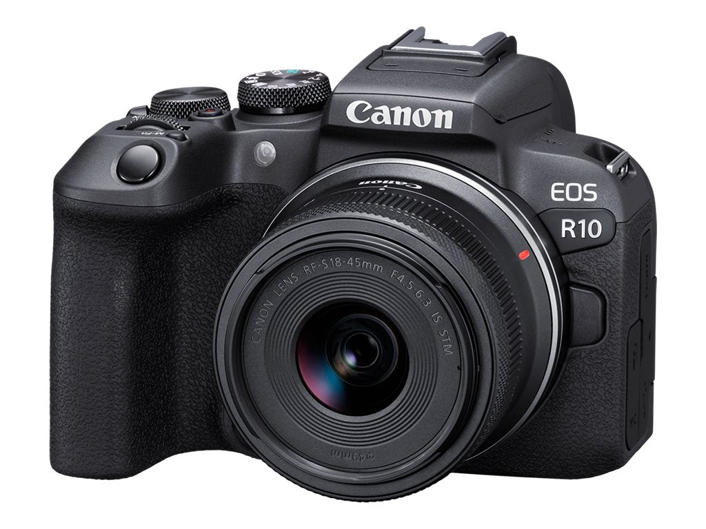 Canon EOS R10 - Digital camera - mirrorless - 24.2 MP - APS-C - 4K / 60 fps - 2.5x optical zoom RF-S 18-45mm F4.5-6.3 IS STM 5331C009
