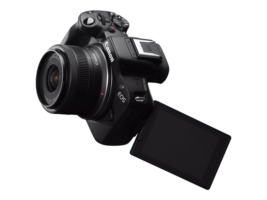 Canon EOS R50 - Digital camera - mirrorless - 24.2 MP - Full Frame - 4K / 30 fps - 2.5x optical zoom RF-S 18-45mm F4.5-6.3 IS 5811C012