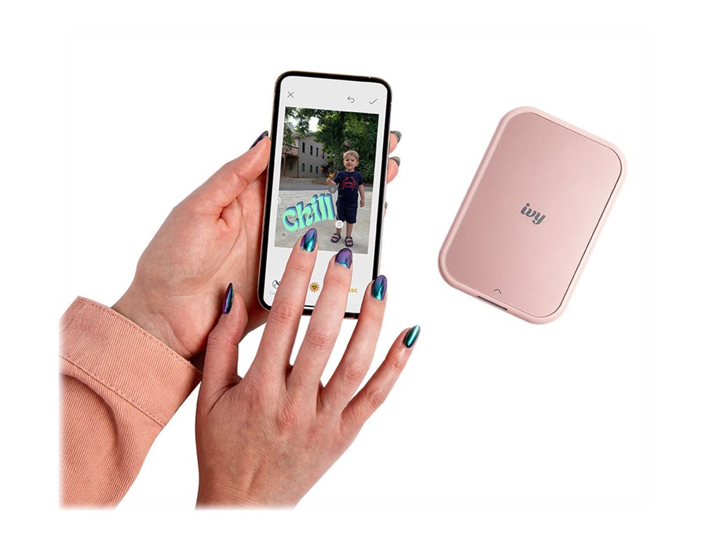 Canon IVY 2 - Printer - color - zink - up to 0.8 min/page (color) - capacity: 10 sheets - Bluetooth 5.0 - blush pink 5452C017