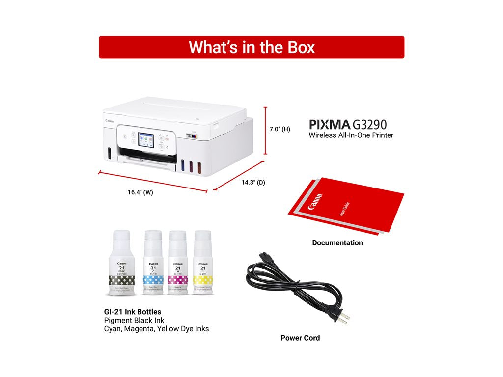 Canon PIXMA G3290 MegaTank - Multifunction printer - color - ink-jet - CISS - 8.5 in x 11.7 in (original) - Legal