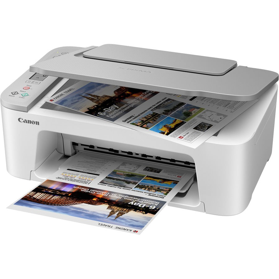 Canon PIXMA TS3520 Inkjet Multifunction Printer-Color-Copier/Scanner-4800x1200 dpi Print-60 sheets Input-1200 dpi Optical Scan-Wireless LAN-Apple AirPrint-Mopria-Canon PRINT Application-Canon Plug-in-PictBridge-PIXMA Cloud Link Print 4977C022