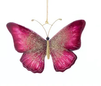 Capiz Butterfly Ornament - Pink