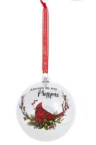 Cardinal Ball Ornament - Always in my Prayers
