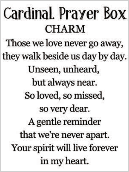 Cardinal Prayer Charms
