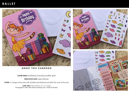 Cardoo Birthday Activity Card, Ballet