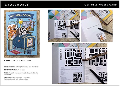 Cardoo Get Well Puzzle Card, Crosswords