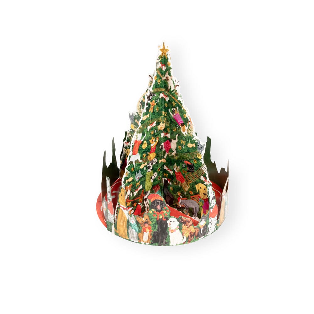 Caroling Pets Christmas Tree Christmas 3D Advent Calendar