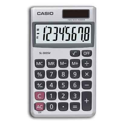 Casio SL-300SV Grey Portable Calculator