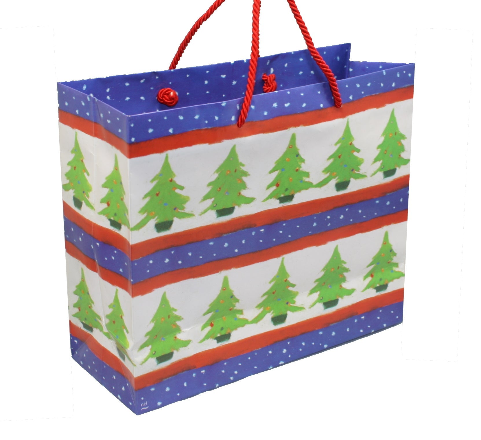 Caspari Gift Bag Large - Nel's Trees