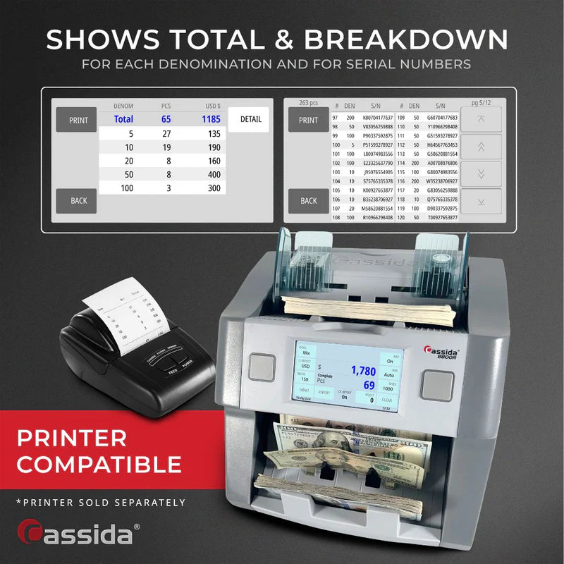 Cassida 8800R V2 Mixed Bill Counter