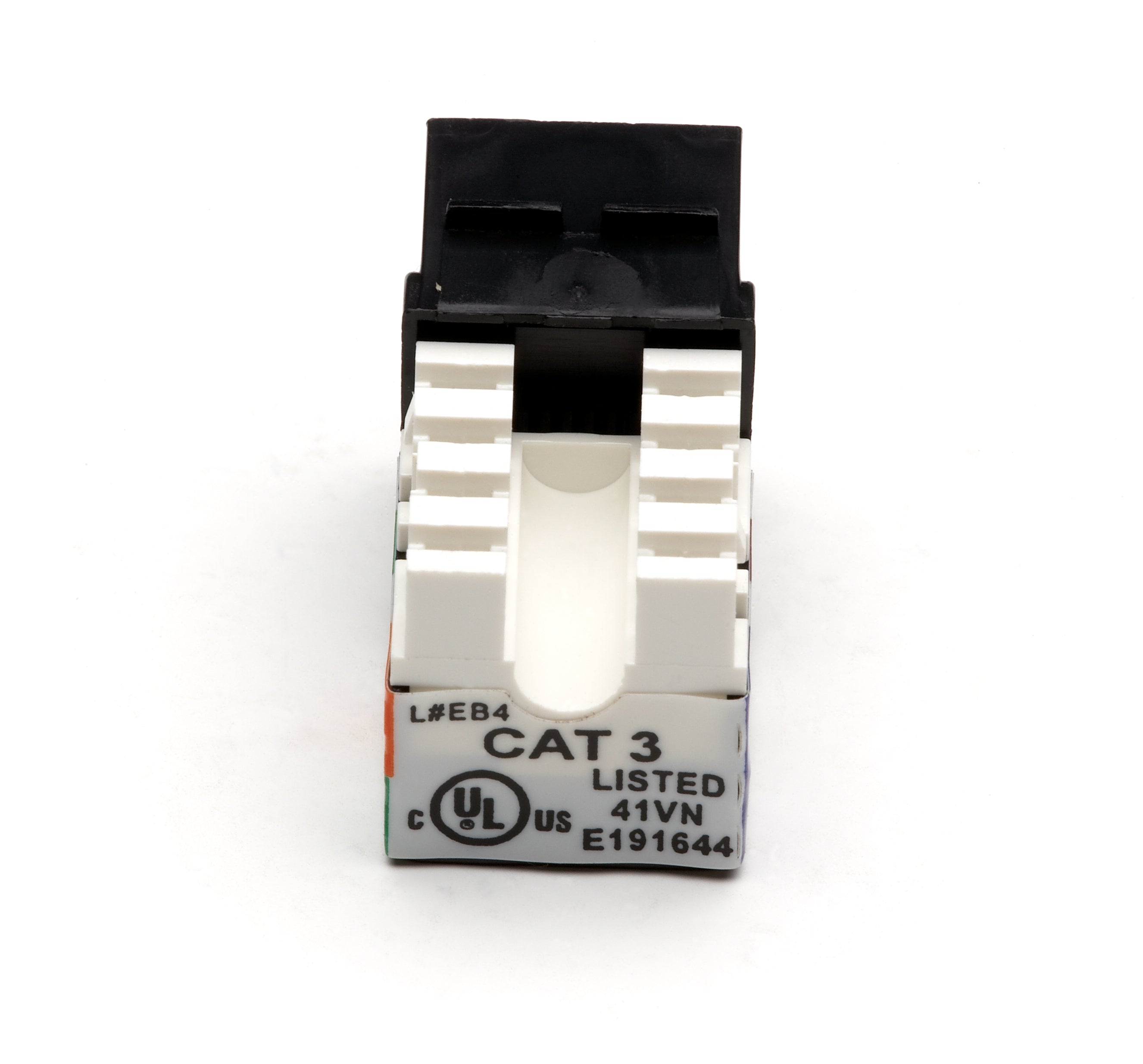 Cat3 Jack - Unshielded, Black, Taa