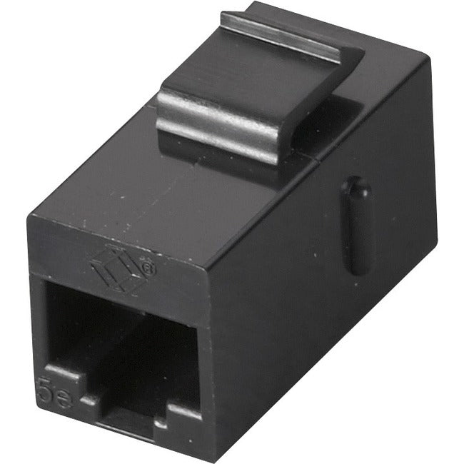Cat5E Coupler - Unshielded, Straight-Pin, Black, Gsa, Taa
