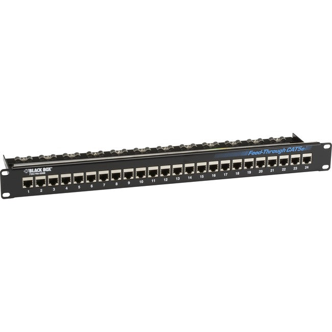 Cat5E Feed-Through Patch Panel - 1U, Shielded, 24-Port, Gsa, Taa