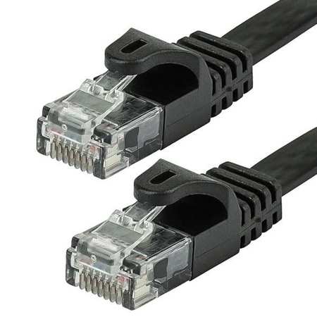 Cat5E Flat Patch Cable_ 75Ft Black